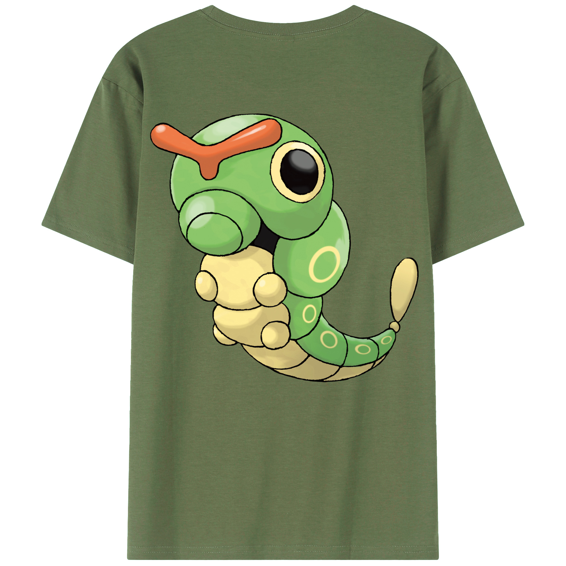 （画像用） ポケットモンスター Pokémon 綿100％ メンズ半袖Tシャツ（バックプリント） 通気性